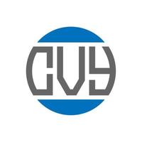 création de logo de lettre cvy sur fond blanc. concept de logo de cercle d'initiales créatives cvy. conception de lettre cvy. vecteur