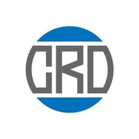 création de logo de lettre crd sur fond blanc. concept de logo de cercle d'initiales créatives crd. conception de lettre crd. vecteur