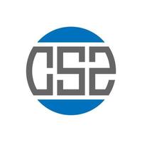 création de logo de lettre csz sur fond blanc. concept de logo de cercle d'initiales créatives csz. conception de lettre csz. vecteur