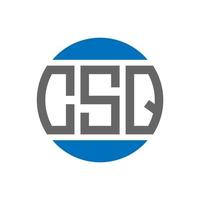 création de logo de lettre csq sur fond blanc. concept de logo de cercle d'initiales créatives csq. conception de lettre csq. vecteur