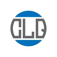 création de logo de lettre clq sur fond blanc. concept de logo de cercle d'initiales créatives clq. conception de lettre clq. vecteur