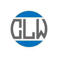 création de logo de lettre clw sur fond blanc. concept de logo de cercle d'initiales créatives clw. conception de lettre clw. vecteur