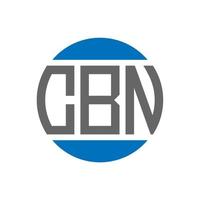création de logo de lettre cbn sur fond blanc. concept de logo de cercle d'initiales créatives cbn. conception de lettre cbn. vecteur