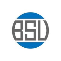 création de logo de lettre bsv sur fond blanc. concept de logo de cercle d'initiales créatives bsv. conception de lettre bsv. vecteur