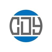 création de logo de lettre cdy sur fond blanc. concept de logo de cercle d'initiales créatives cdy. conception de lettre cdy. vecteur