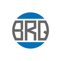 création de logo de lettre brq sur fond blanc. concept de logo de cercle d'initiales créatives brq. conception de lettre brq. vecteur