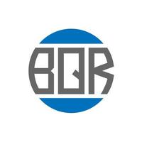 création de logo de lettre bqr sur fond blanc. concept de logo de cercle d'initiales créatives bqr. conception de lettre bqr. vecteur