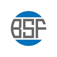 création de logo de lettre bsf sur fond blanc. concept de logo de cercle d'initiales créatives bsf. conception de lettre bsf. vecteur