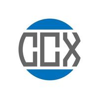 création de logo de lettre ccx sur fond blanc. concept de logo de cercle d'initiales créatives ccx. conception de lettre ccx. vecteur