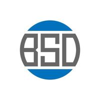 création de logo de lettre bso sur fond blanc. concept de logo de cercle d'initiales créatives bso. conception de lettre bso. vecteur