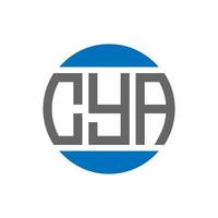 création de logo de lettre cya sur fond blanc. concept de logo de cercle d'initiales créatives cya. conception de lettre cya. vecteur