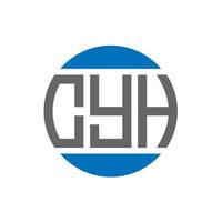 création de logo de lettre cyh sur fond blanc. concept de logo de cercle d'initiales créatives cyh. conception de lettre cyh. vecteur