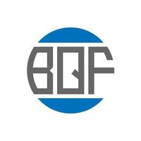création de logo de lettre bqf sur fond blanc. concept de logo de cercle d'initiales créatives bqf. conception de lettre bqf. vecteur