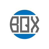 création de logo de lettre bqx sur fond blanc. concept de logo de cercle d'initiales créatives bqx. conception de lettre bqx. vecteur