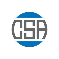 création de logo de lettre csa sur fond blanc. concept de logo de cercle d'initiales créatives csa. conception de lettre csa. vecteur