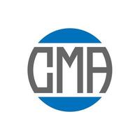 création de logo de lettre cma sur fond blanc. concept de logo de cercle d'initiales créatives cma. conception de lettre cma. vecteur