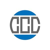 création de logo de lettre ccc sur fond blanc. concept de logo de cercle d'initiales créatives ccc. conception de lettre ccc. vecteur