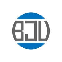 création de logo de lettre bju sur fond blanc. concept de logo de cercle d'initiales créatives bju. conception de lettre bju. vecteur