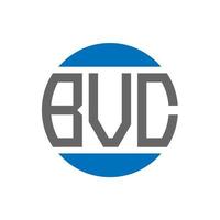 création de logo de lettre bvc sur fond blanc. concept de logo de cercle d'initiales créatives bvc. conception de lettre bvc. vecteur