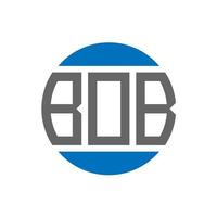 création de logo de lettre bob sur fond blanc. bob creative initiales cercle logo concept. conception de lettre bob. vecteur