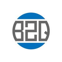création de logo de lettre bzq sur fond blanc. concept de logo de cercle d'initiales créatives bzq. conception de lettre bzq. vecteur