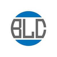 création de logo de lettre blc sur fond blanc. concept de logo de cercle d'initiales créatives blc. conception de lettre blc. vecteur