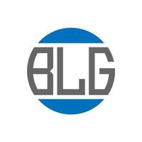 création de logo de lettre blg sur fond blanc. concept de logo de cercle d'initiales créatives blg. conception de lettre blg. vecteur