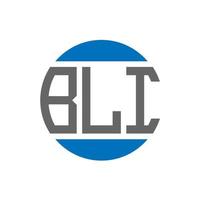 création de logo de lettre bli sur fond blanc. concept de logo de cercle d'initiales créatives bli. conception de lettre bli. vecteur
