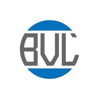 création de logo de lettre bvl sur fond blanc. concept de logo de cercle d'initiales créatives bvl. conception de lettre bvl. vecteur