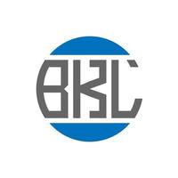 création de logo de lettre bkl sur fond blanc. concept de logo de cercle d'initiales créatives bkl. conception de lettre bkl. vecteur