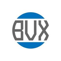 création de logo de lettre bvx sur fond blanc. concept de logo de cercle d'initiales créatives bvx. conception de lettre bvx. vecteur