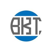 création de logo de lettre bkt sur fond blanc. concept de logo de cercle d'initiales créatives bkt. conception de lettre bkt. vecteur