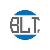création de logo de lettre blt sur fond blanc. concept de logo de cercle d'initiales créatives blt. conception de lettre blt. vecteur