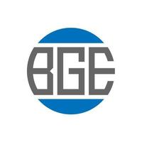 création de logo de lettre bge sur fond blanc. concept de logo de cercle d'initiales créatives bge. conception de lettre bge. vecteur