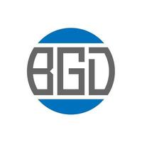 création de logo de lettre bgd sur fond blanc. concept de logo de cercle d'initiales créatives bgd. conception de lettre bgd. vecteur