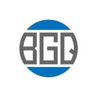 création de logo de lettre bgq sur fond blanc. concept de logo de cercle d'initiales créatives bgq. conception de lettre bgq. vecteur