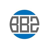 création de logo de lettre bbz sur fond blanc. concept de logo de cercle d'initiales créatives bbz. conception de lettre bbz. vecteur
