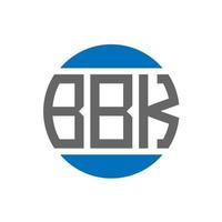 création de logo de lettre bbk sur fond blanc. concept de logo de cercle d'initiales créatives bbk. conception de lettre bbk. vecteur