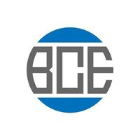 création de logo de lettre bce sur fond blanc. concept de logo de cercle d'initiales créatives bce. conception de lettre bce. vecteur