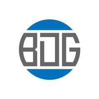 création de logo de lettre bdg sur fond blanc. concept de logo de cercle d'initiales créatives bdg. conception de lettre bdg. vecteur