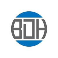création de logo de lettre bdh sur fond blanc. concept de logo de cercle d'initiales créatives bdh. conception de lettre bdh. vecteur