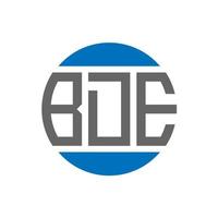 création de logo de lettre bde sur fond blanc. concept de logo de cercle d'initiales créatives bde. conception de lettre bde. vecteur