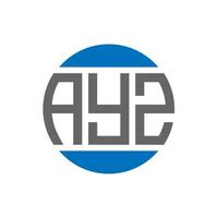 création de logo de lettre ayz sur fond blanc. concept de logo de cercle d'initiales créatives ayz. conception de lettre ayz. vecteur