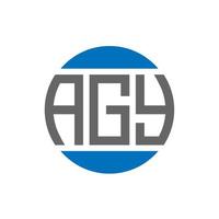 création de logo de lettre agy sur fond blanc. concept de logo de cercle d'initiales créatives agy. conception de lettre agy. vecteur