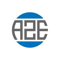 création de logo de lettre aze sur fond blanc. concept de logo de cercle d'initiales créatives aze. conception de lettre d'aze. vecteur