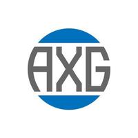 création de logo de lettre axg sur fond blanc. concept de logo de cercle d'initiales créatives axg. conception de lettre axg. vecteur