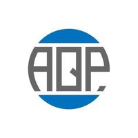 création de logo de lettre aqp sur fond blanc. concept de logo de cercle d'initiales créatives aqp. conception de lettre aqp. vecteur