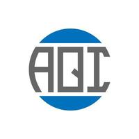 création de logo de lettre aq sur fond blanc. concept de logo de cercle d'initiales créatives aq. conception de lettre aq. vecteur
