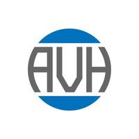 création de logo de lettre avh sur fond blanc. concept de logo de cercle d'initiales créatives avh. conception de lettre avh. vecteur