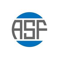 création de logo de lettre asf sur fond blanc. concept de logo de cercle d'initiales créatives asf. conception de lettre asf. vecteur